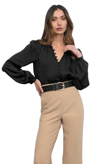 Aryanna Button Front Blouse