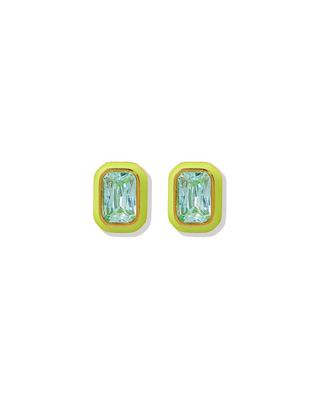 Whitney Lime Zest-Screwback Stud Earrings