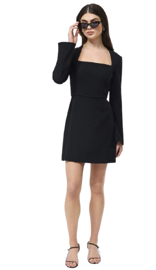 Whisper Square Neck Long Sleeve Dress