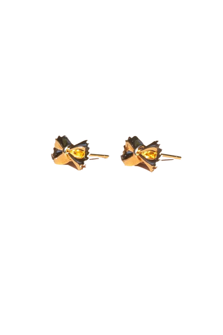 Bow Tie Pasta Studs - 18K Gold Plated