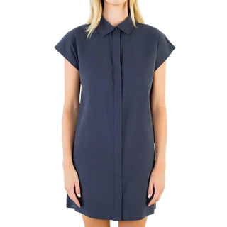 Button Down Collared Short Dress