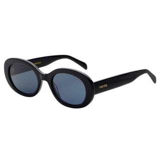 Aria Acetate Women's Oval Sunglasses - Black