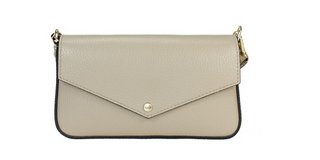 Pochette Leather Bag - Taupe