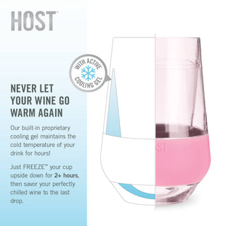 HOST Wine Freeze™ Xl Insulated Cooling Cups - Blush Monkee's of Willamsburg
