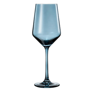 Colored Crystal Wine Glass | Set of 2 (Cloudy Blue)