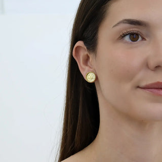 Dotty Stud Earrings - 24k Gold Plated