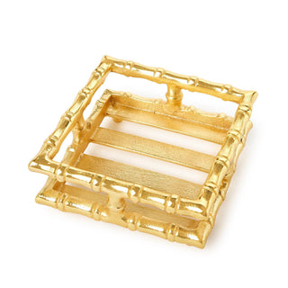 Gold Bamboo Cocktail Napkin Holder - Aluminum