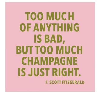Funny Cocktail Napkins | Too Much Champagne