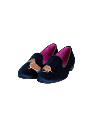 Velvet Loafer with Dog
