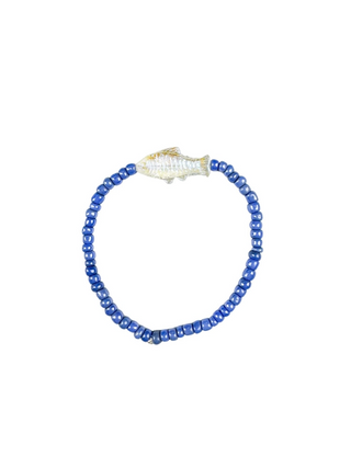 TWINE & TWIG Simple Seed Bracelet-Periwinkle Fish | Women's Jewelry | Monkee's of Williamsburg
