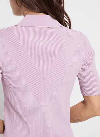 Kenzie Ribbed Knit Polo