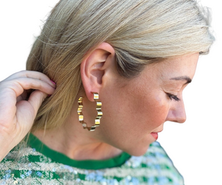 Hoop - Large - Wavy Gold-Plated - Whitney