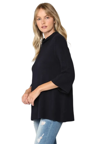 Mock Neck Pull Over Sweater/Bell Sleeve