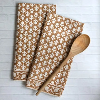 Kitchen Towels, Charlotte Set Of 2 - Caramel