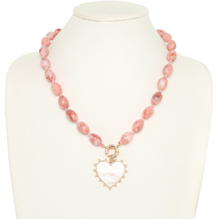 Pearl Heart Bead Necklace