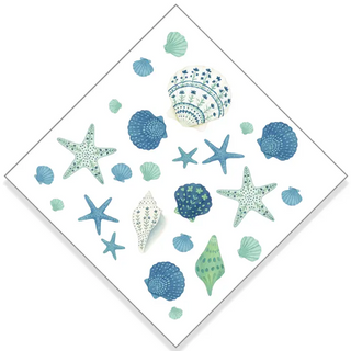 Paper Cocktail Napkin | Painted Sea Shells