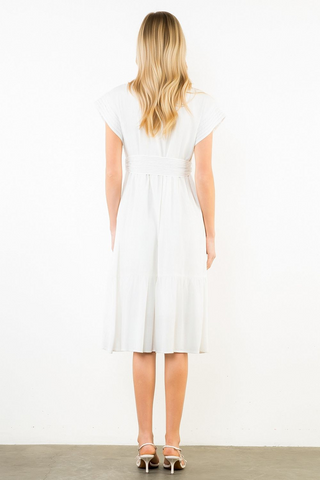 Floral Embroidered Button Down Dress