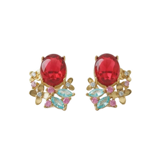 Regal Vintage-Inspired Gemstone Drop Earrings