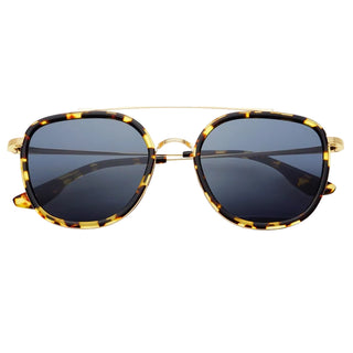 Weston Acetate Round Sunglasses- Yellow Tortoise/Gray